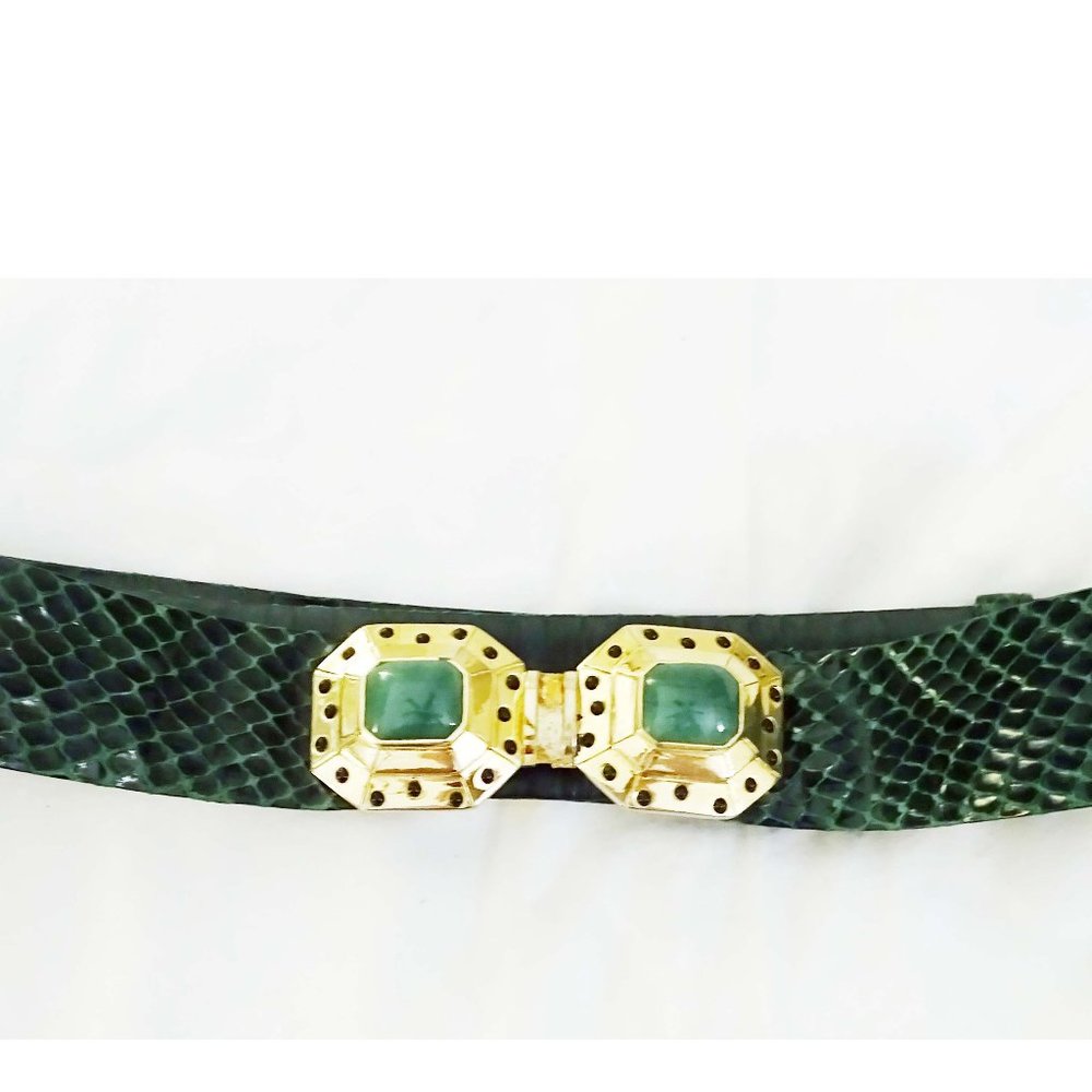 Judith Leiber snakeskin belt